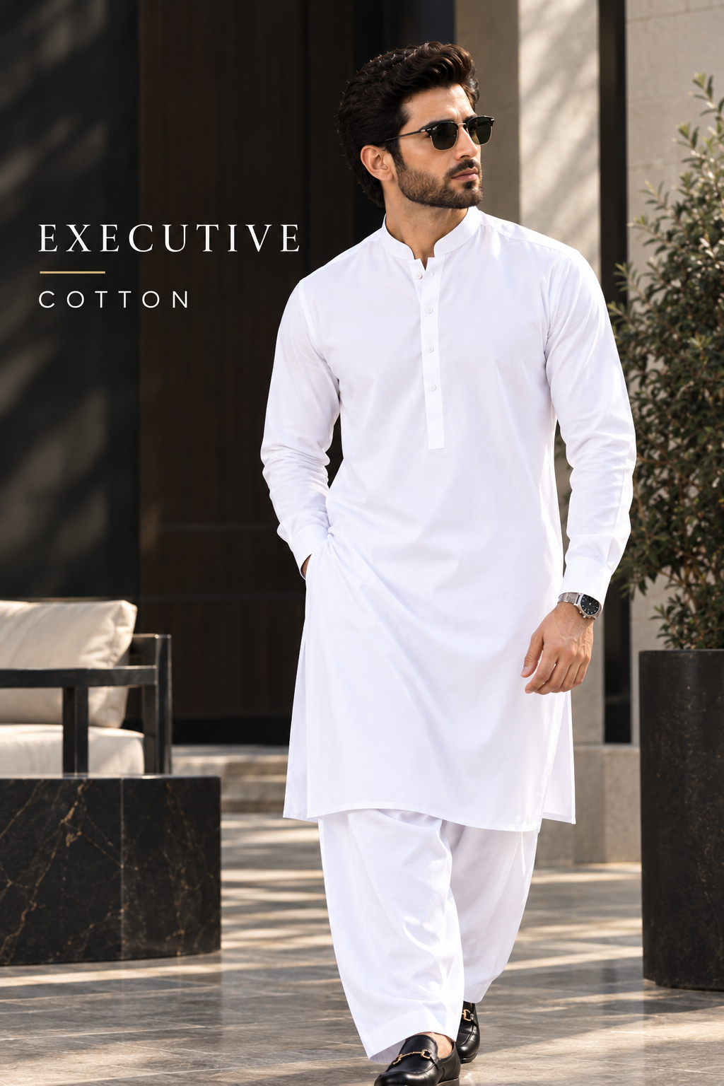 Exective unstitched Fabric Cotton