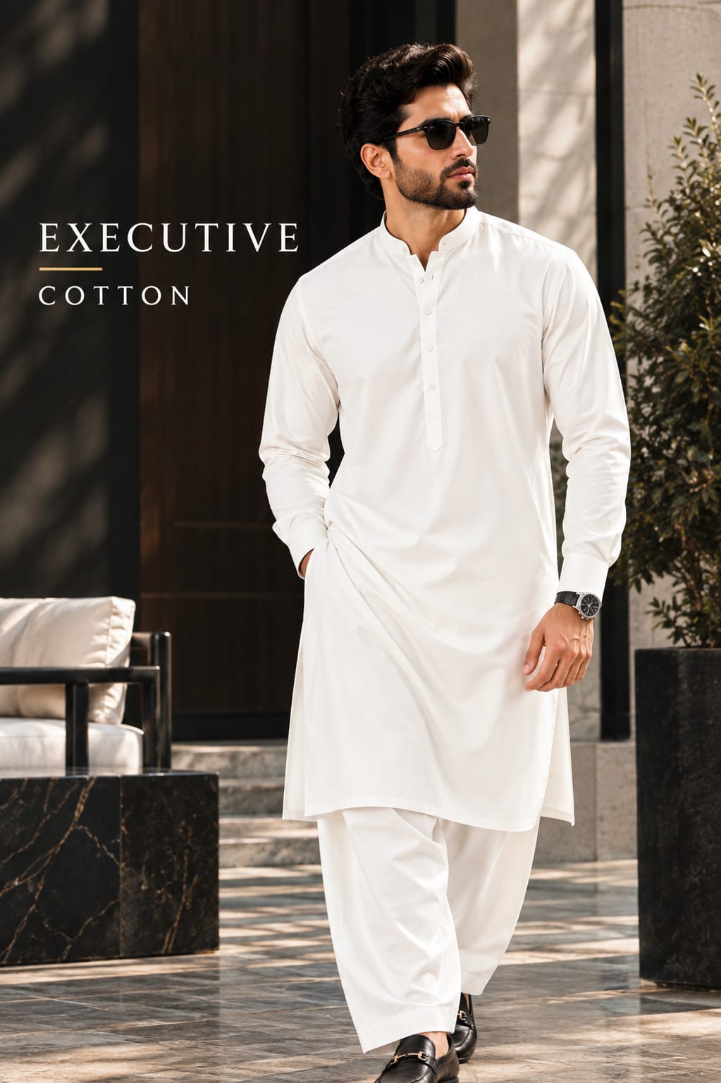 Exective unstitched Fabric Cotton