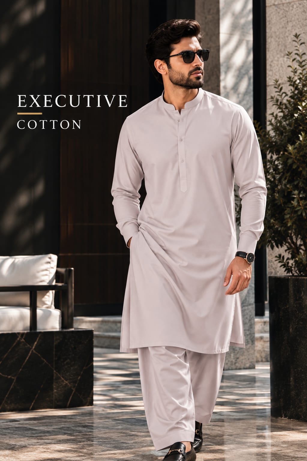 Exective unstitched Fabric Cotton