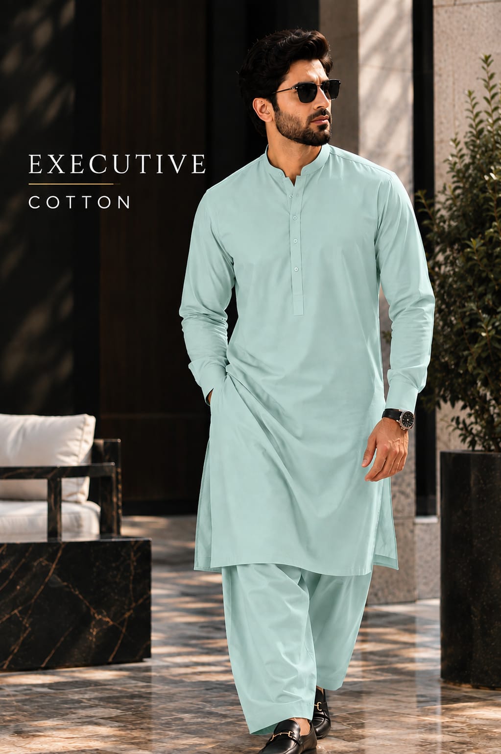 Exective unstitched Fabric Cotton