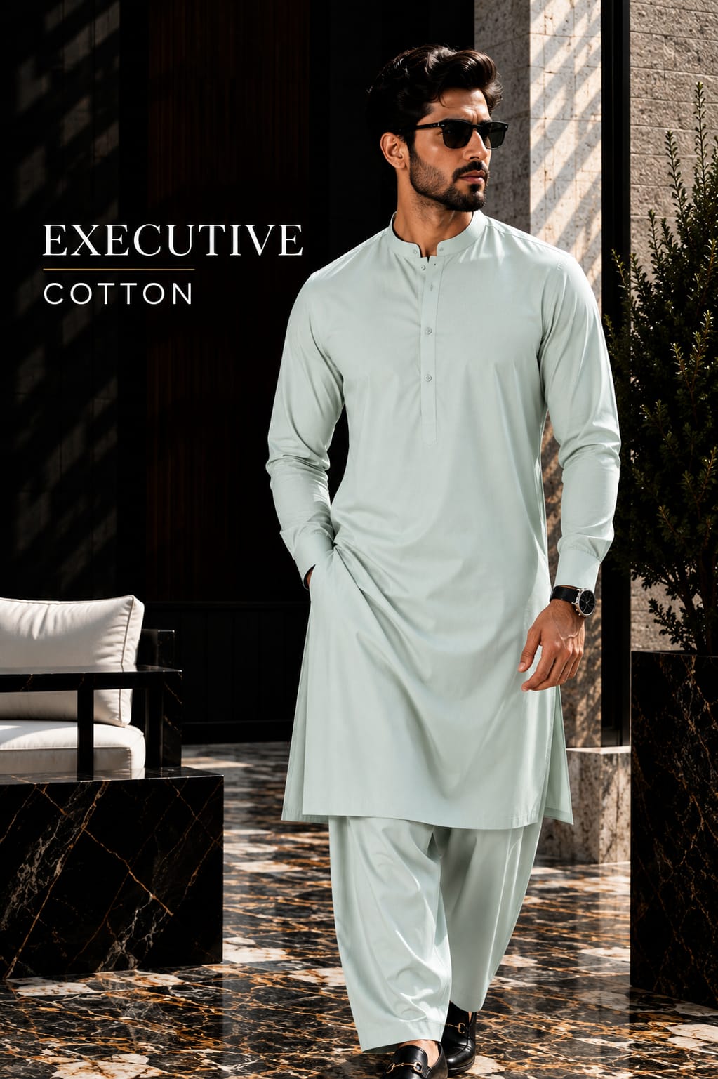 Exective unstitched Fabric Cotton