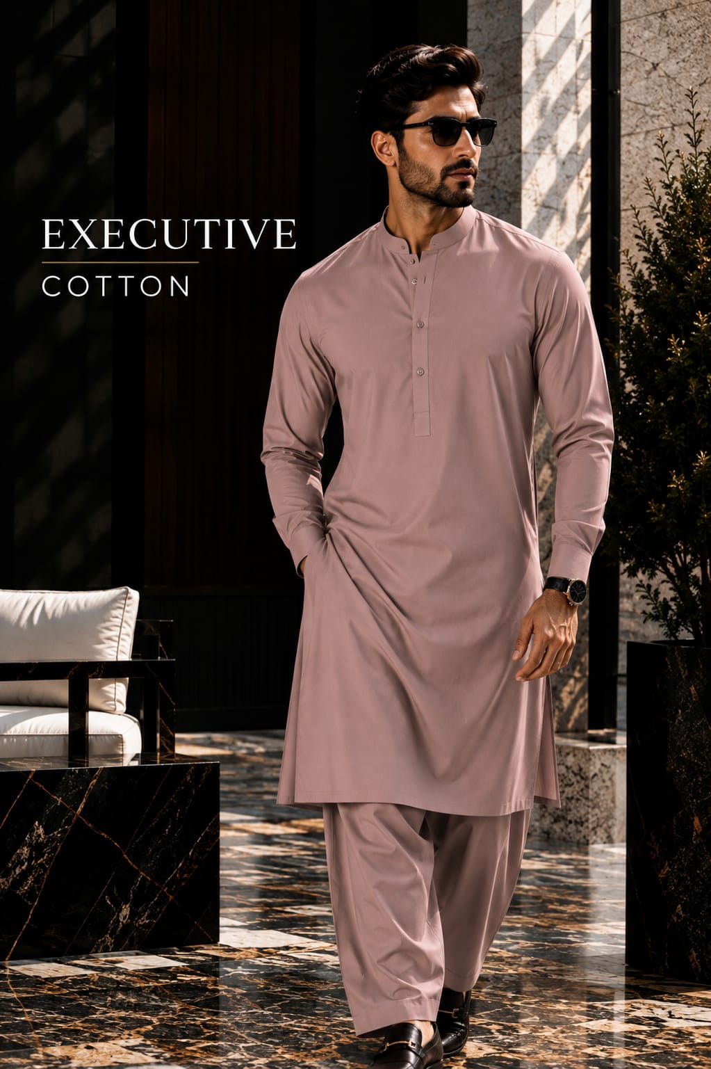 Exective unstitched Fabric Cotton