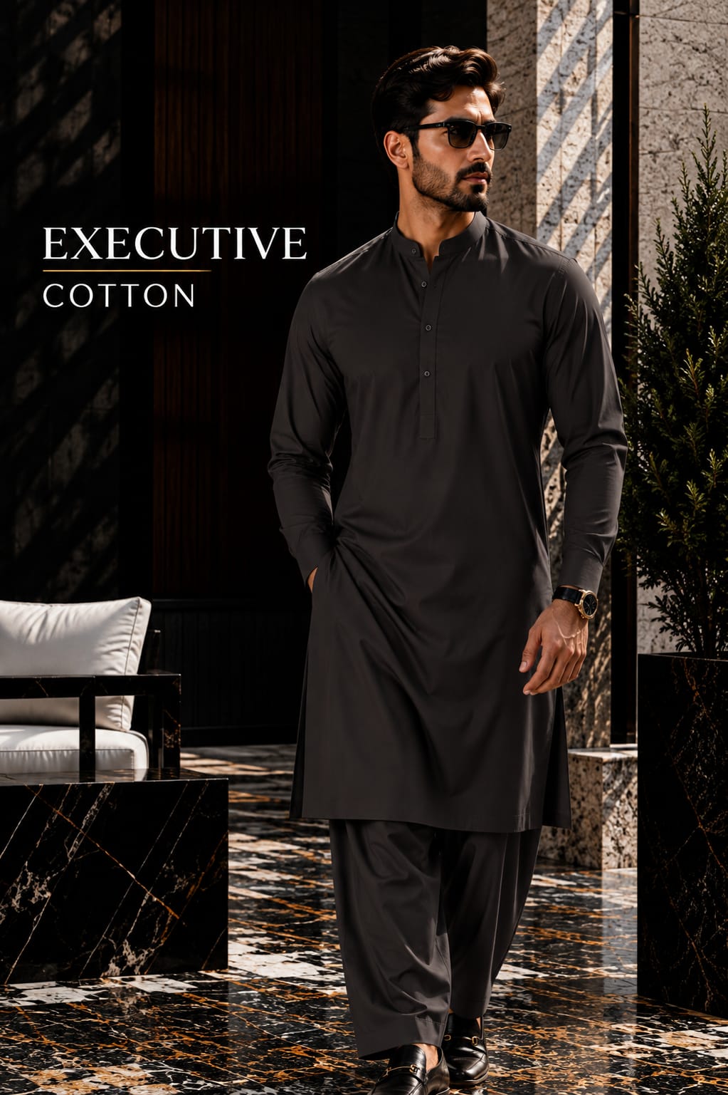 Exective unstitched Fabric Cotton