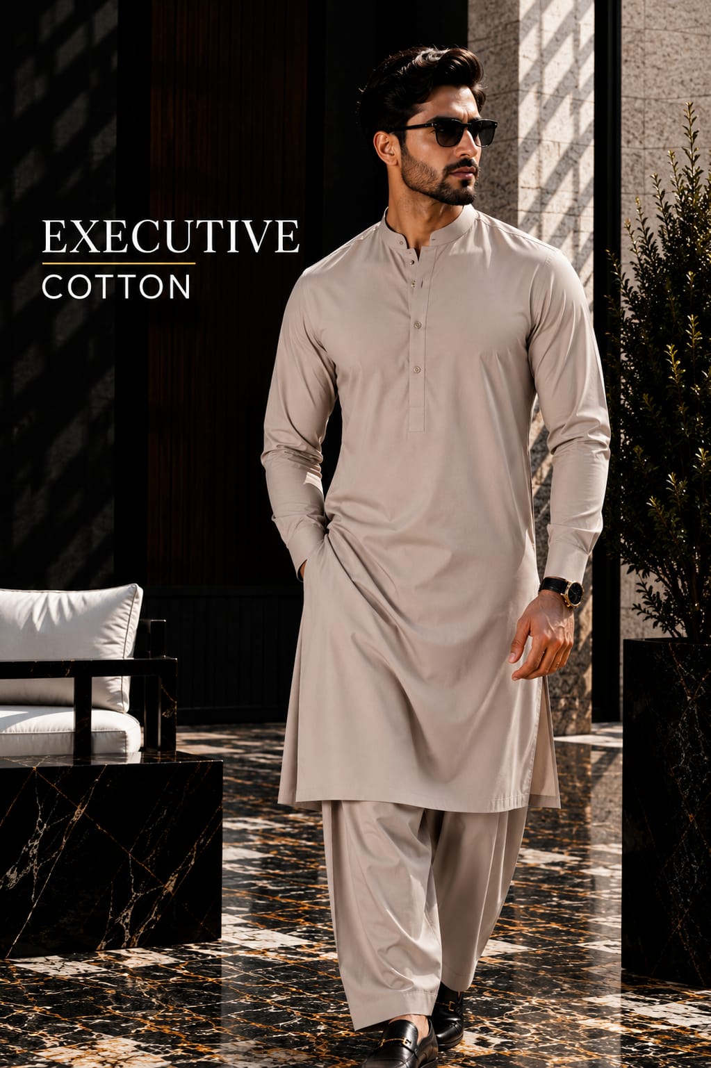 Exective unstitched Fabric Cotton
